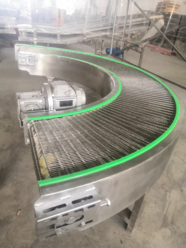 Curved Mesh Belt Conveyor original product photograph